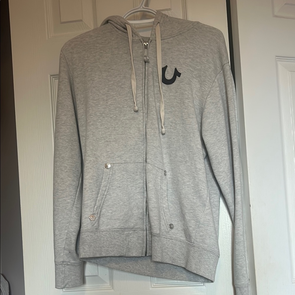 Gray true religion hoodie